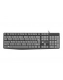 Natec keyboard Nautilus SLIM Black-Grey US layout
