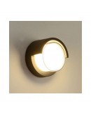 Фасадна лампа аплик DeTech , 1*5W, 4000K, IP44, Кръг, Черен - 77038