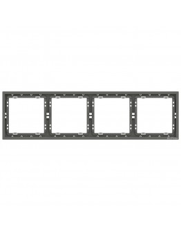Четворна рамка DeTech DE-9227-84, Хоризонтална, За вграждане, 293x80, Сив - 75147