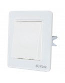 Единичен електрически ключ DeTech DE-6008-01, Схема 1, 10A, 250V, За вграждане, IP20, Бял - 75001