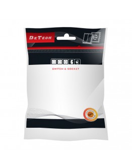 Двойна розетка за компютър DeTech DE-9223-62, RJ45, Cat5E, За вграждане, IP20, Сив - 75066